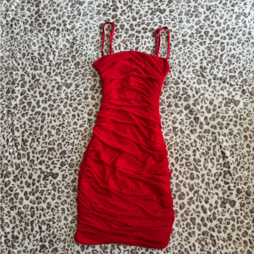 Vibrant Red Mini Dress